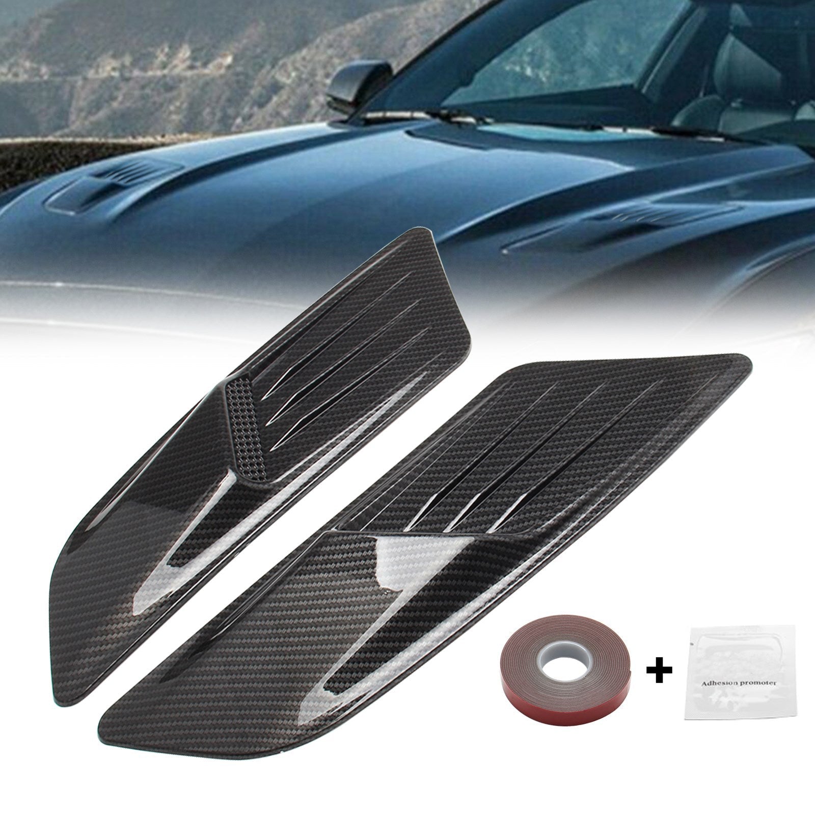 Front Hood Air Vent Molding Cover Trim For Ford Mustang 2015-2017 Generic