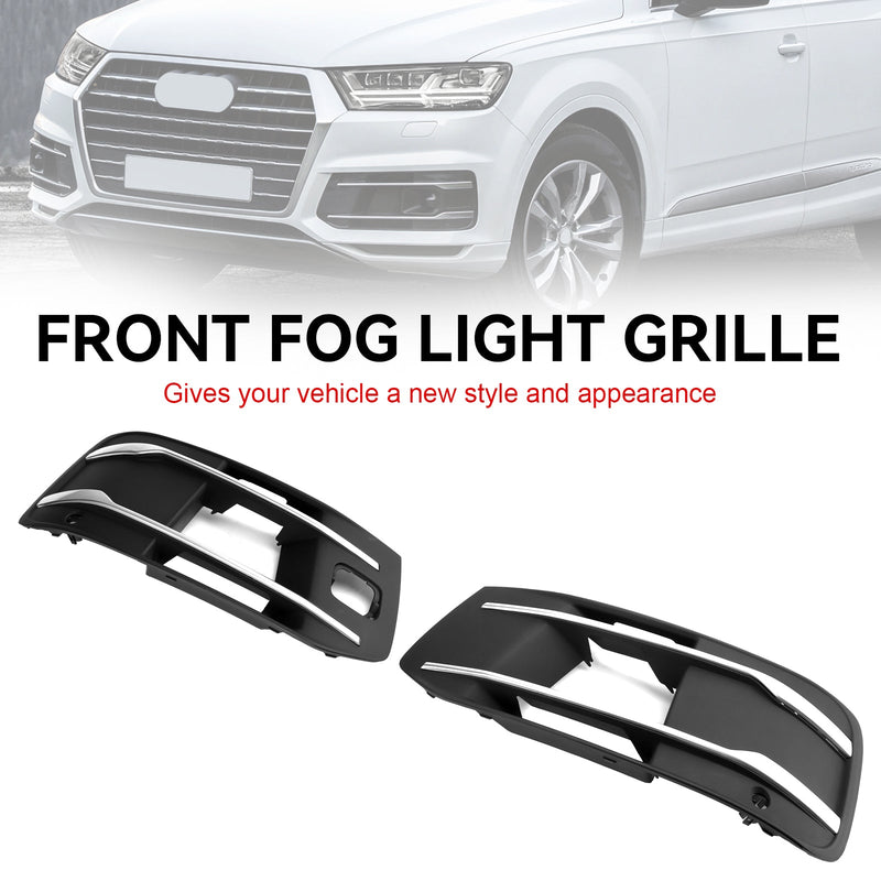Audi Q7 2016-2019 Front Bumper Cover Fog Light Grille Bezel Insert Grill