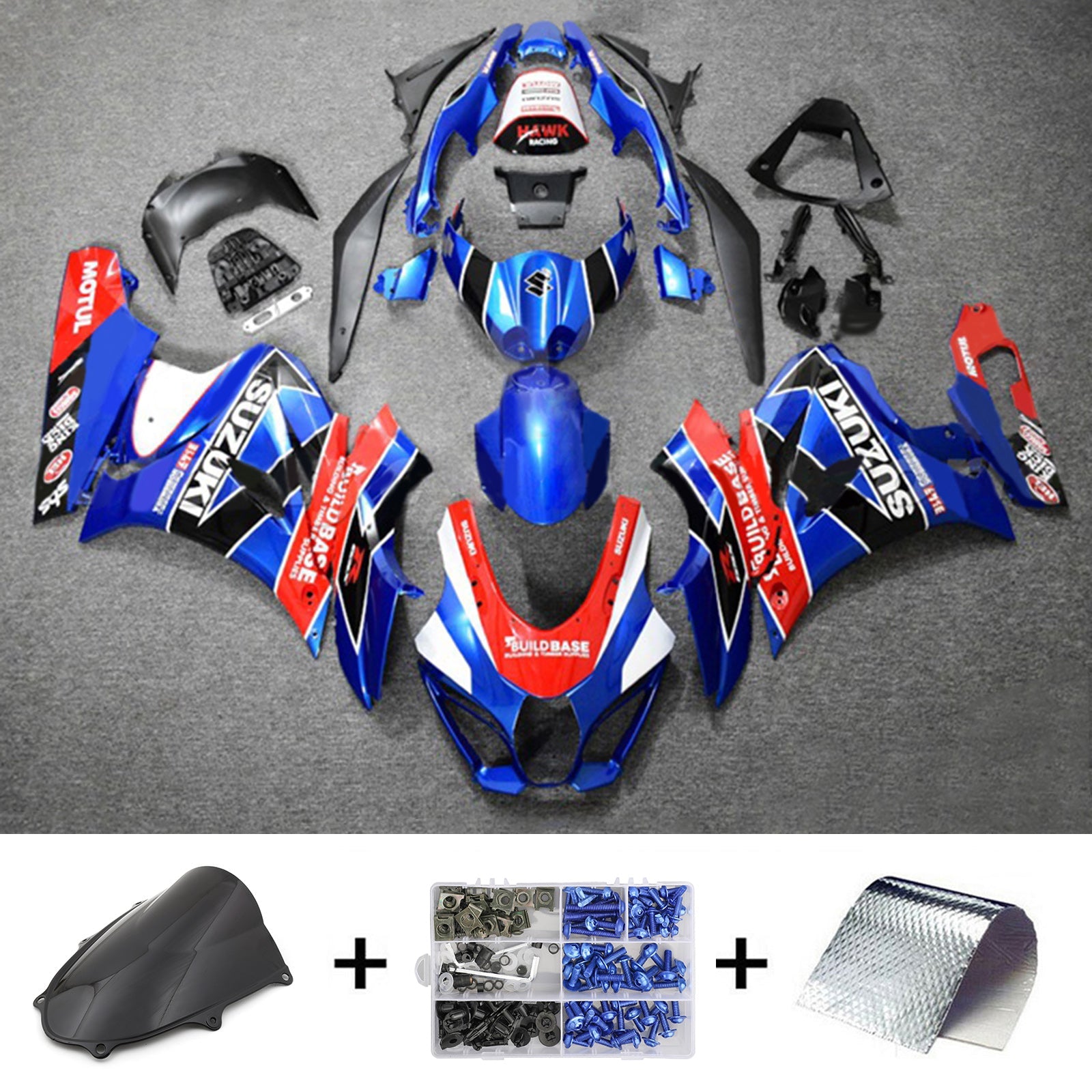 سوزوكي GSXR1000 2017-2023 K17 Fairing Kit هيكل السيارة بلاستيك ABS