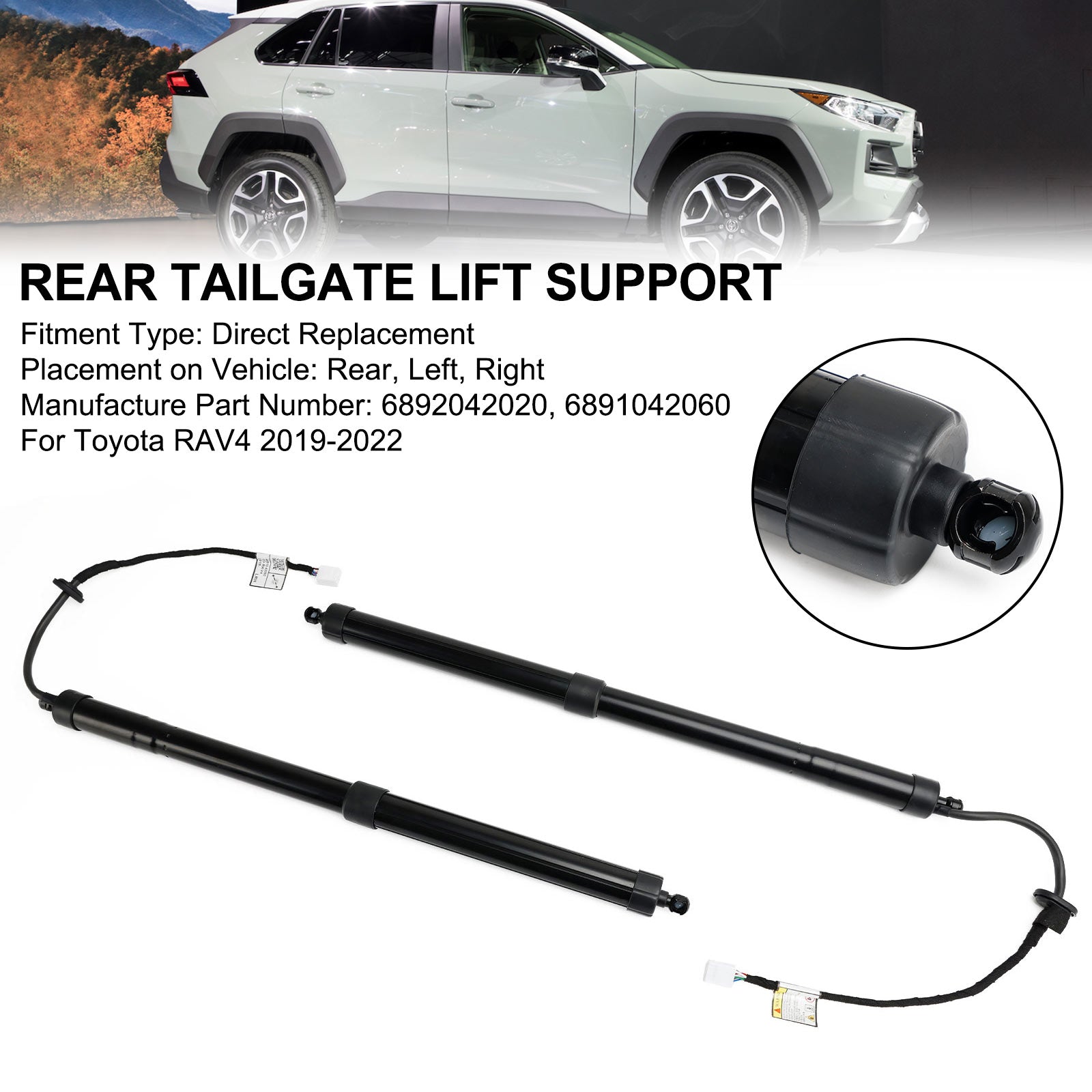 6892042020 2PCS Rear Tailgate Hatch Lift Support fit Toyota RAV4 2019-2022