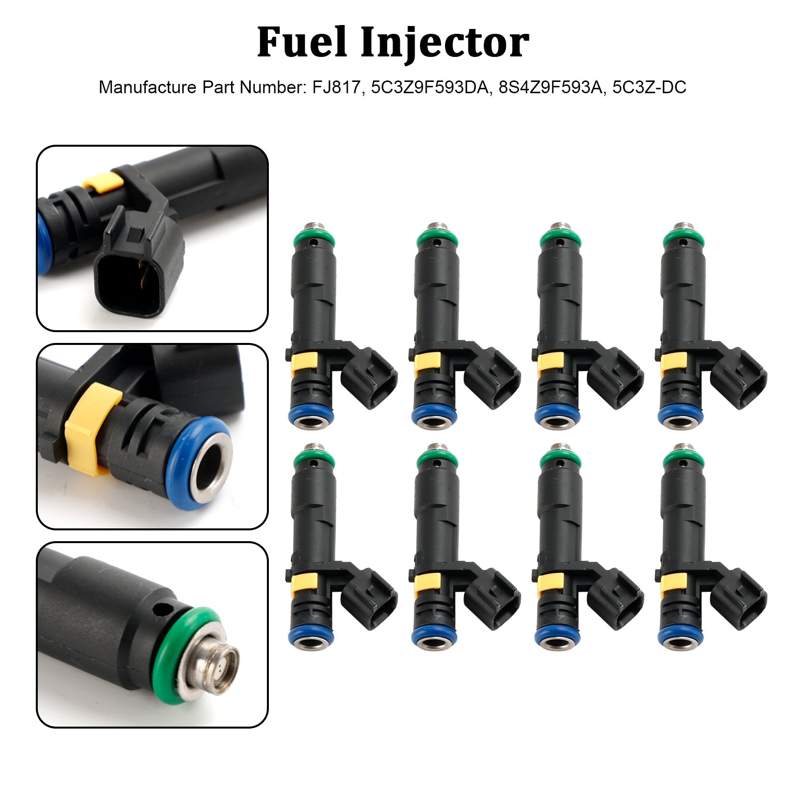 8PCS Fuel Injector Fit Ford F150 F250 F350 Expedition Super Duty 2005-2007 5.4L