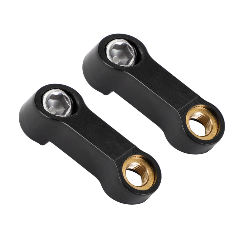 Extensor de espejo de plástico para motocicleta, elevador, extensión, negro, 10 mm, M10 para Yamaha