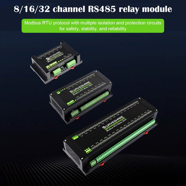 Circuitos de protección de aislamiento del módulo de relé RS485 de 8/16/32 canales Modbus RTU
