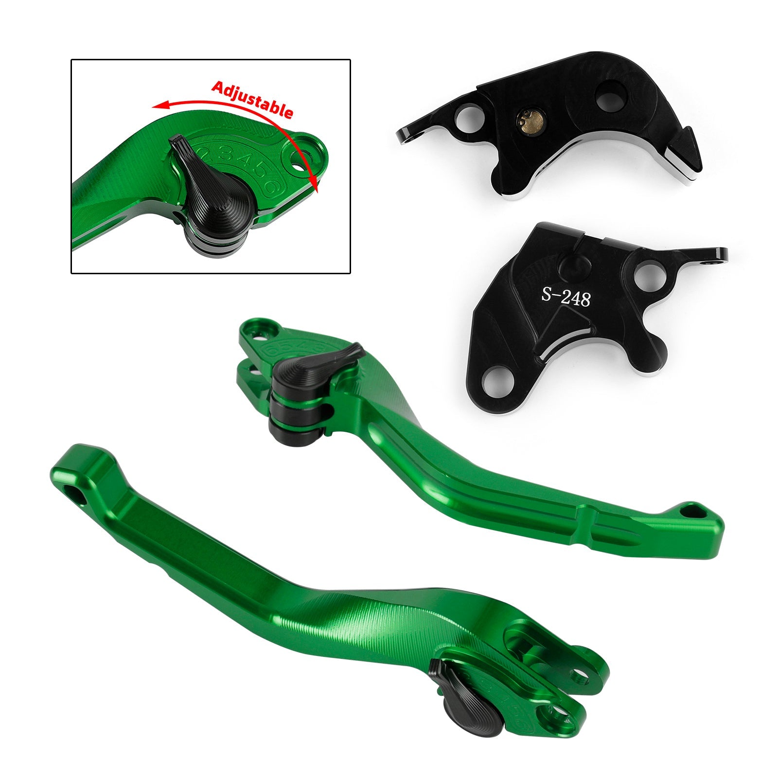 Palanca de freno de embrague corto CNC Suzuki GSXR600 GSXR750 2004-2005