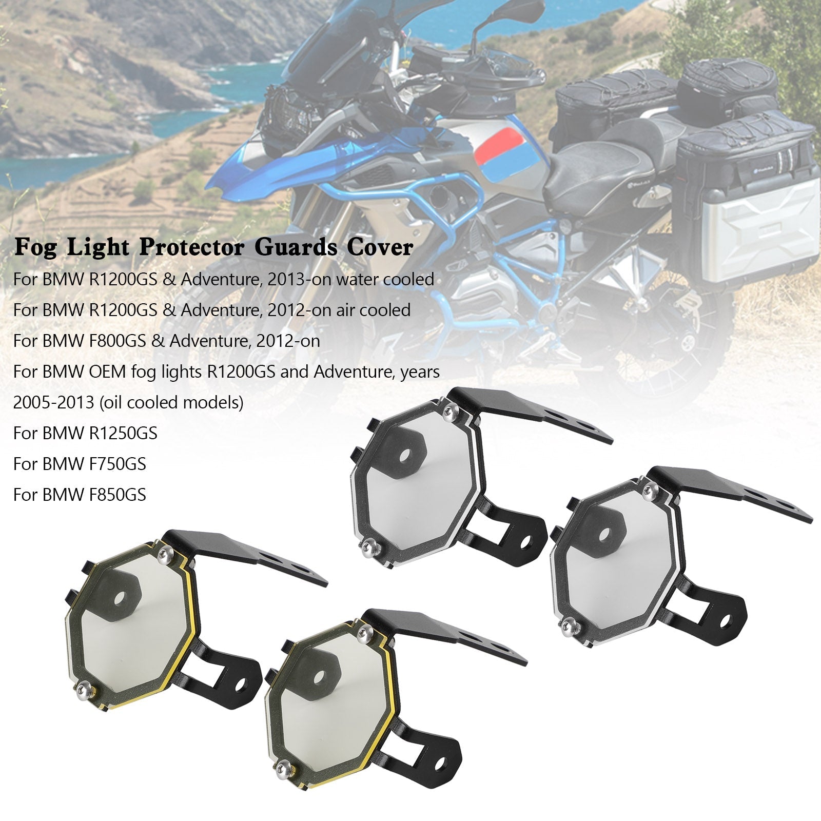 BMW R1200GS Adventure F800GS F850GS F750GS cubierta protectora de luz antiniebla