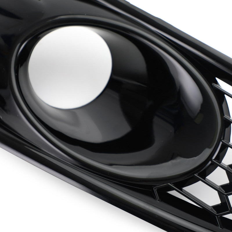 Par de rejillas de luz antiniebla delantera negra brillante para Ford Fiesta 2013-2017 genérico