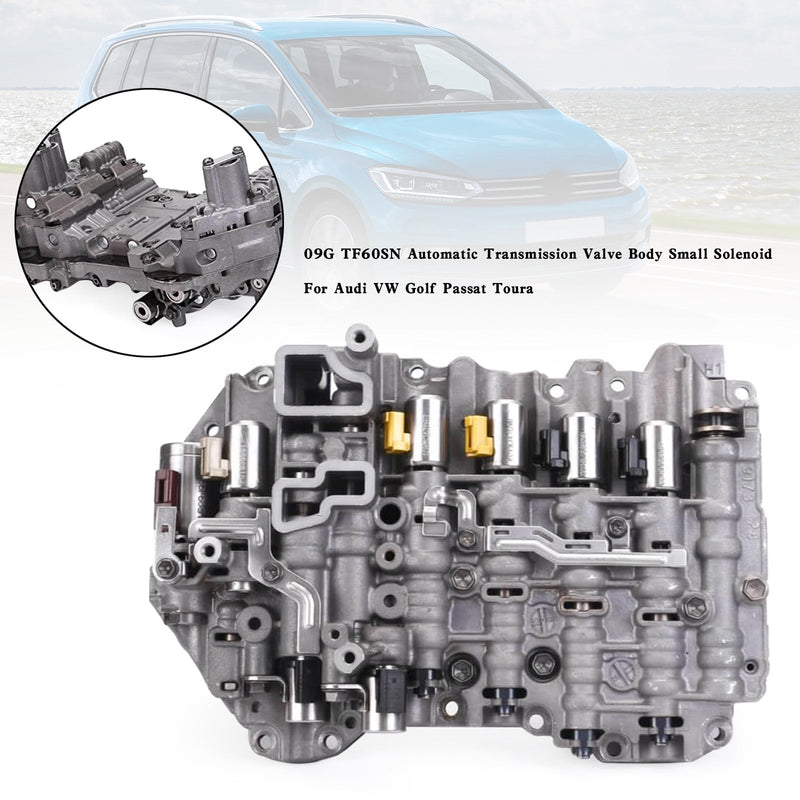 Audi TT 2003-2008 6 velocidades F/AWD L4 1.8L 2.0L 3.2L 09G TF60SN Cuerpo de válvula de transmisión automática pequeño solenoide