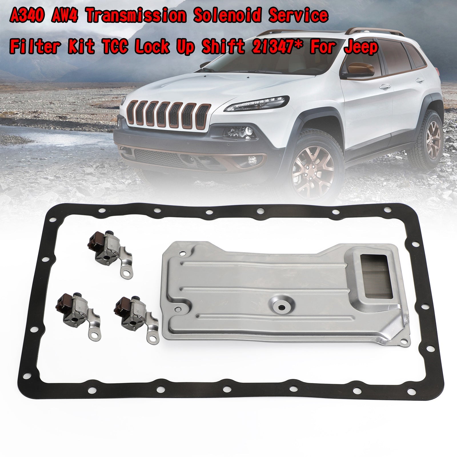 Filtro de servicio de solenoide de transmisión A340 AW4 TCC Lock Up Shift 21347 para Jeep