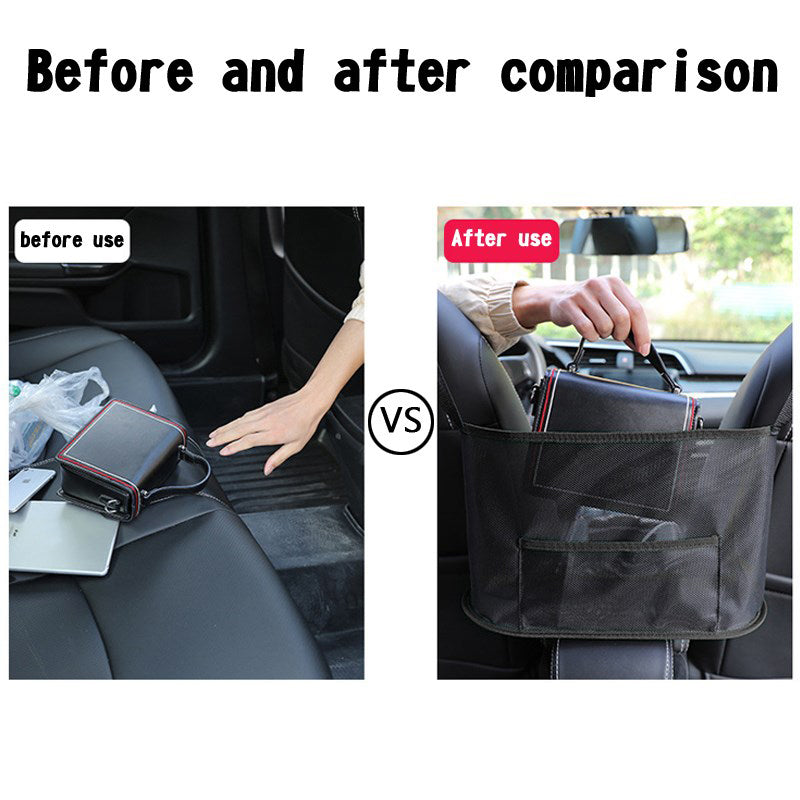 Car Net Pocket Handbag Organizer Purse Holder Between Seat Car Bag Storage Pouch Generic