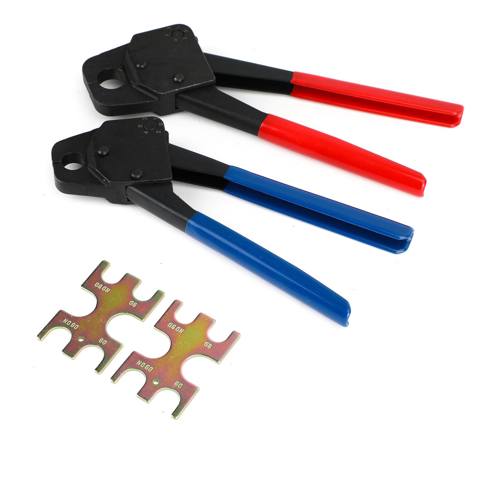 2 Pex Crimper 1/2" And 3/4" Plumbing Crimping Gonogo Set Angle Gauge Tools Combo