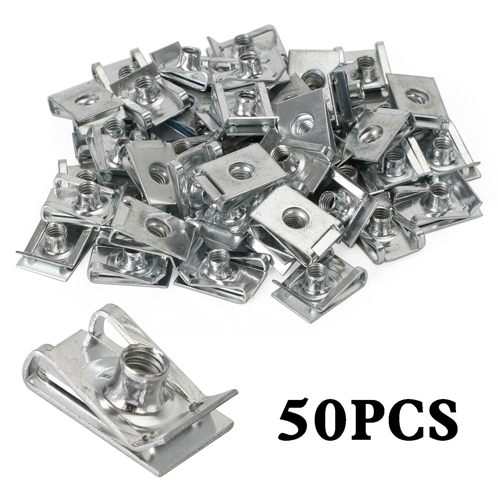 50x Motorcycle Faring Bolt Nut Zinc-plated Screw Clip Speedclips 6mm For Honda Generic