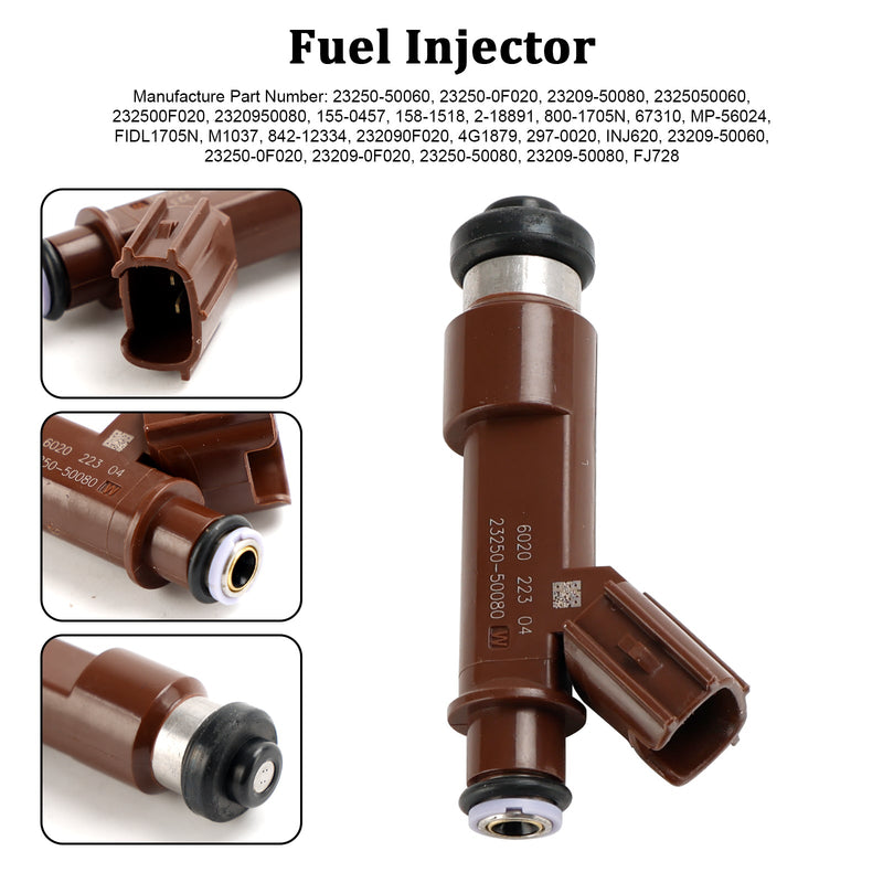 1 Uds inyector de combustible 23250-50060 compatible con TUNDRA SEQUOIA 4RUNNER compatible con GX470 LX470 4.7L