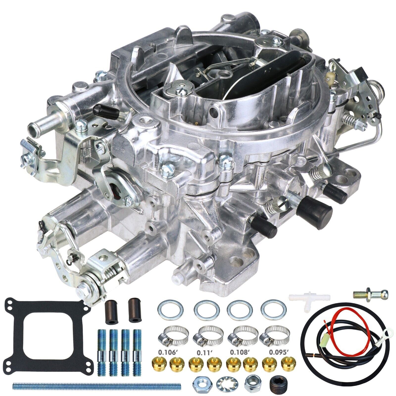 Carburador de 4 barriles Performer Manual Choke 600 CFM con junta para Edelbrock 1405